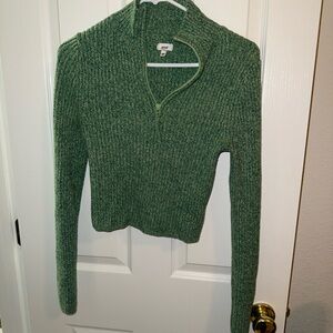 Aerie Green Cowl Neck Sweater